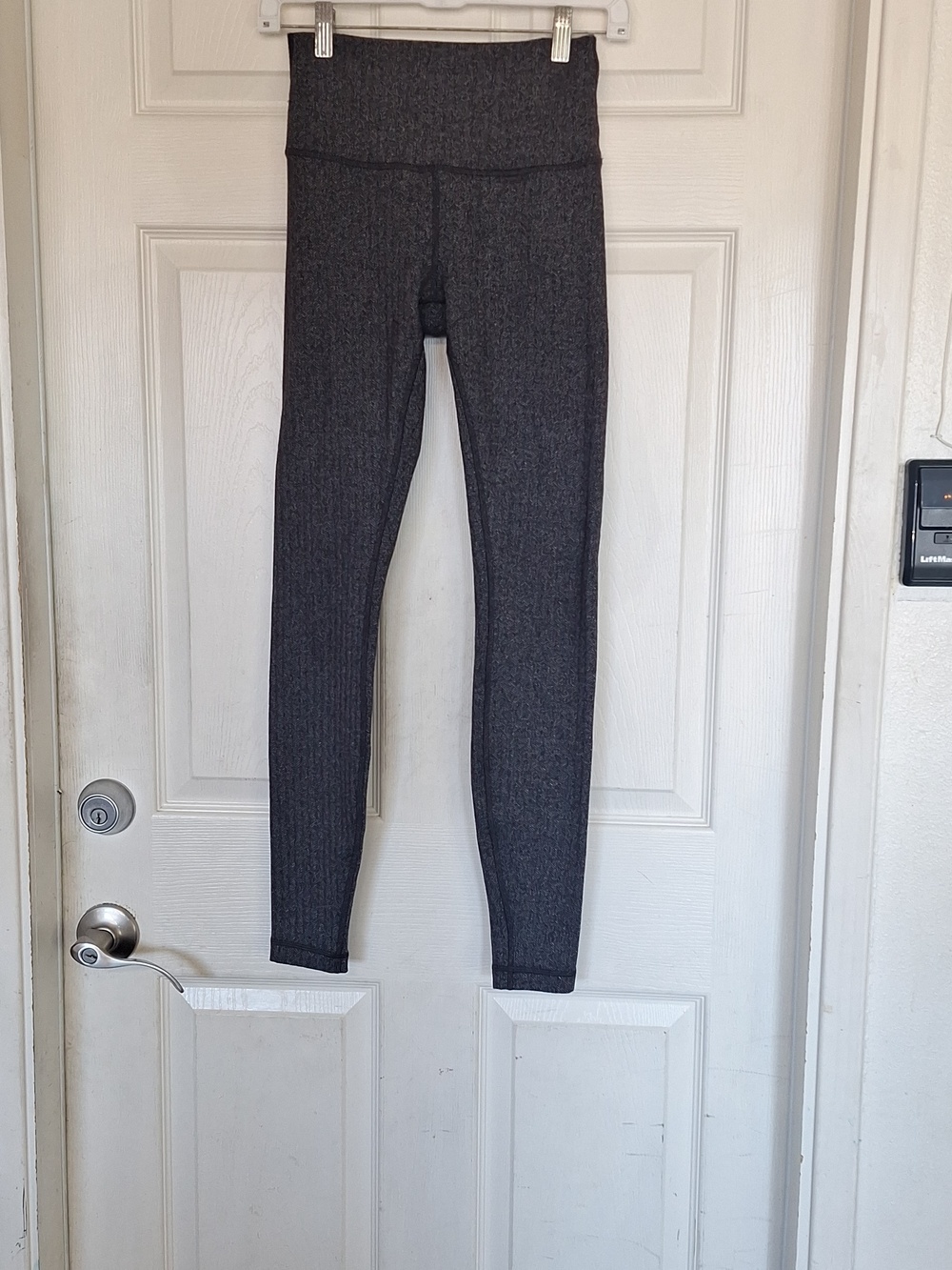 LULULEMON Wunder Under Hi-Rise Tight Heathered Herringbone Heathered Black 6